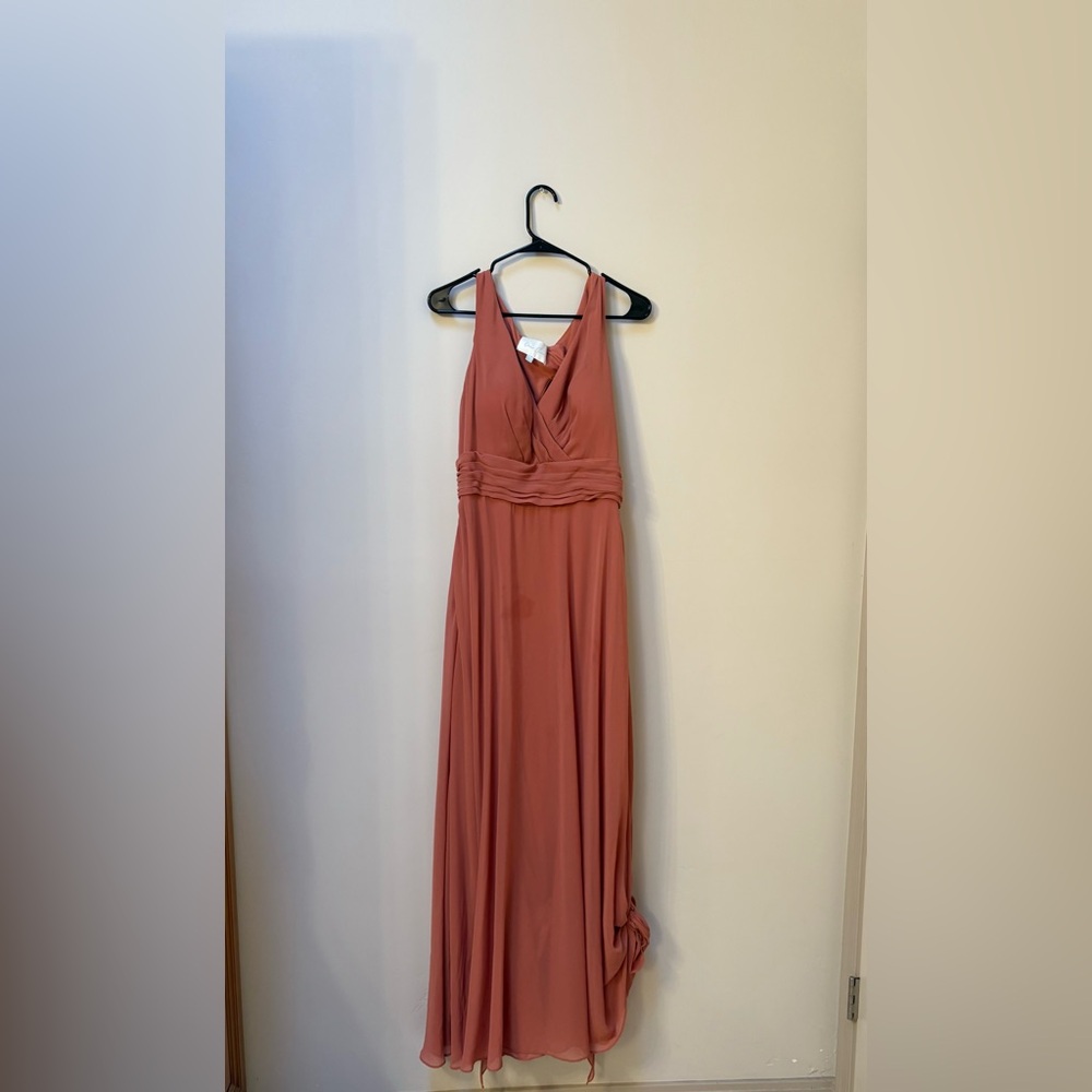 Elegant Halter Neck Pink Dress